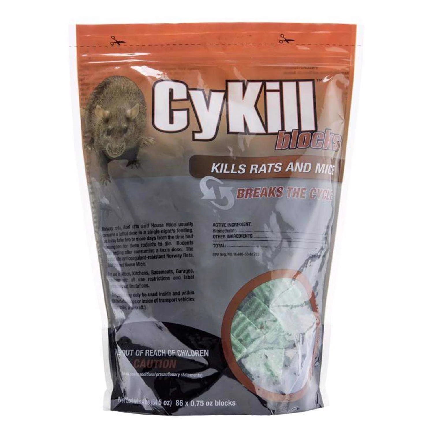 CyKill Bait Blocks For Mice And Rats 4 Lb 86 Pk 1 CyKill Bait Blocks For Mice And Rats 4 Lb 86 Pk
