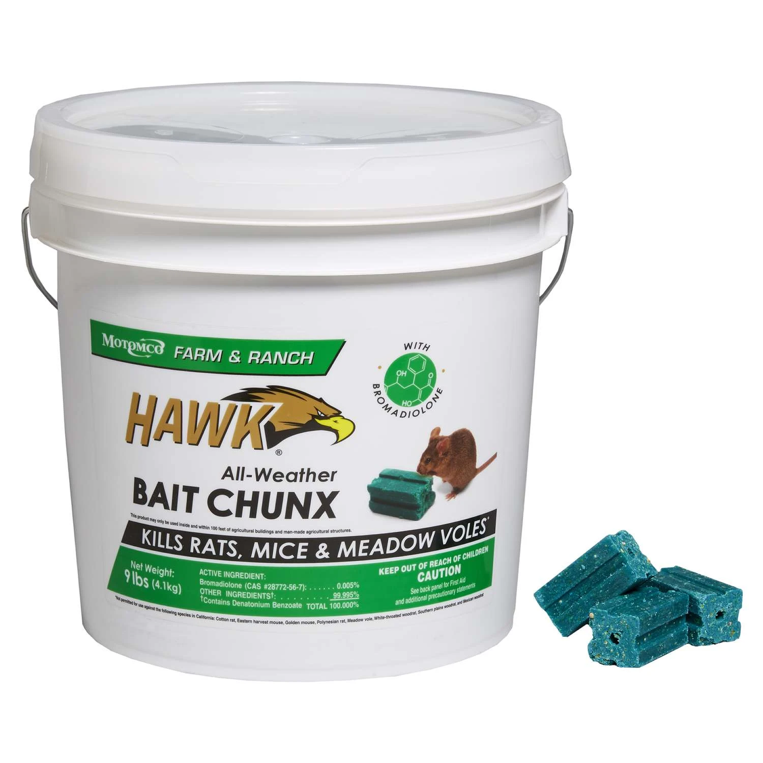 Motomco Hawk Toxic Bait Blocks For Mice And Rats 9 Lb 1 Motomco Hawk Toxic Bait Blocks For Mice And Rats 9 Lb
