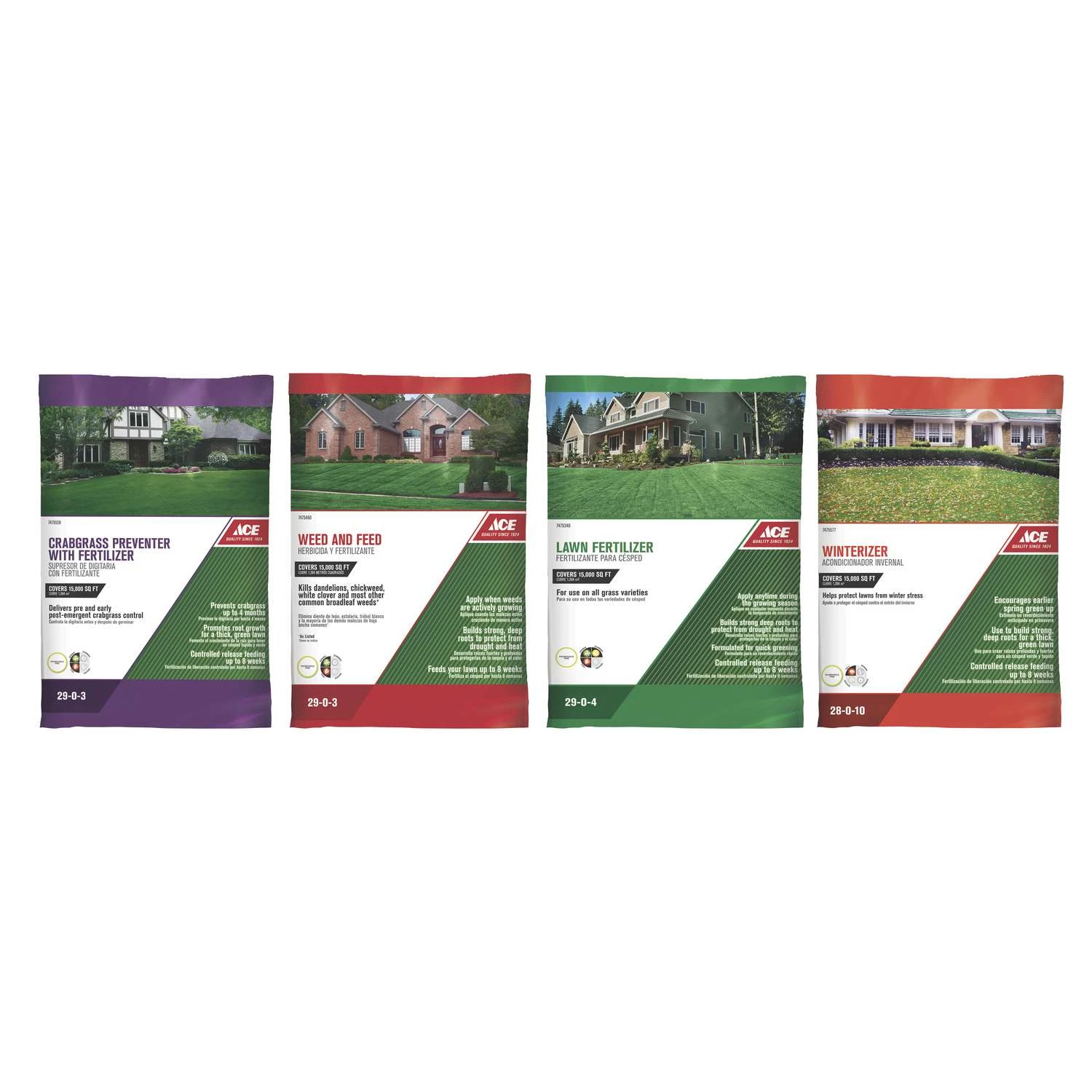 Ace 4 Step Annual Program Lawn Fertilizer For All Grasses 15000 Sq Ft 1 Ace 4 Step Annual Program Lawn Fertilizer For All Grasses 15000 Sq Ft