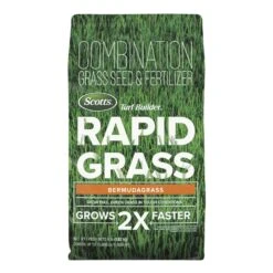 Scotts Turf Builder Rapid Grass Bermuda Grass Sun Or Shade Grass Seed And Fertilizer 8 Lb