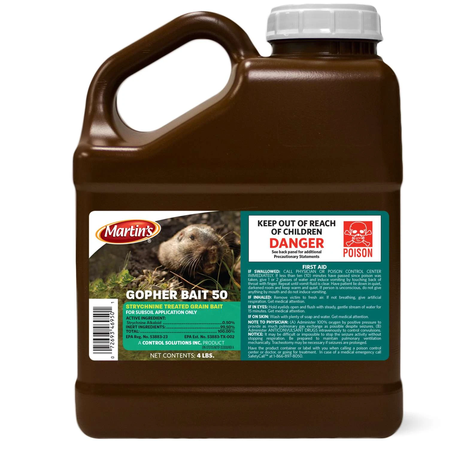 Martin's 50 Toxic Bait Granules For Gophers 4 Lb 1 Pk 1 Martin's 50 Toxic Bait Granules For Gophers 4 Lb 1 Pk