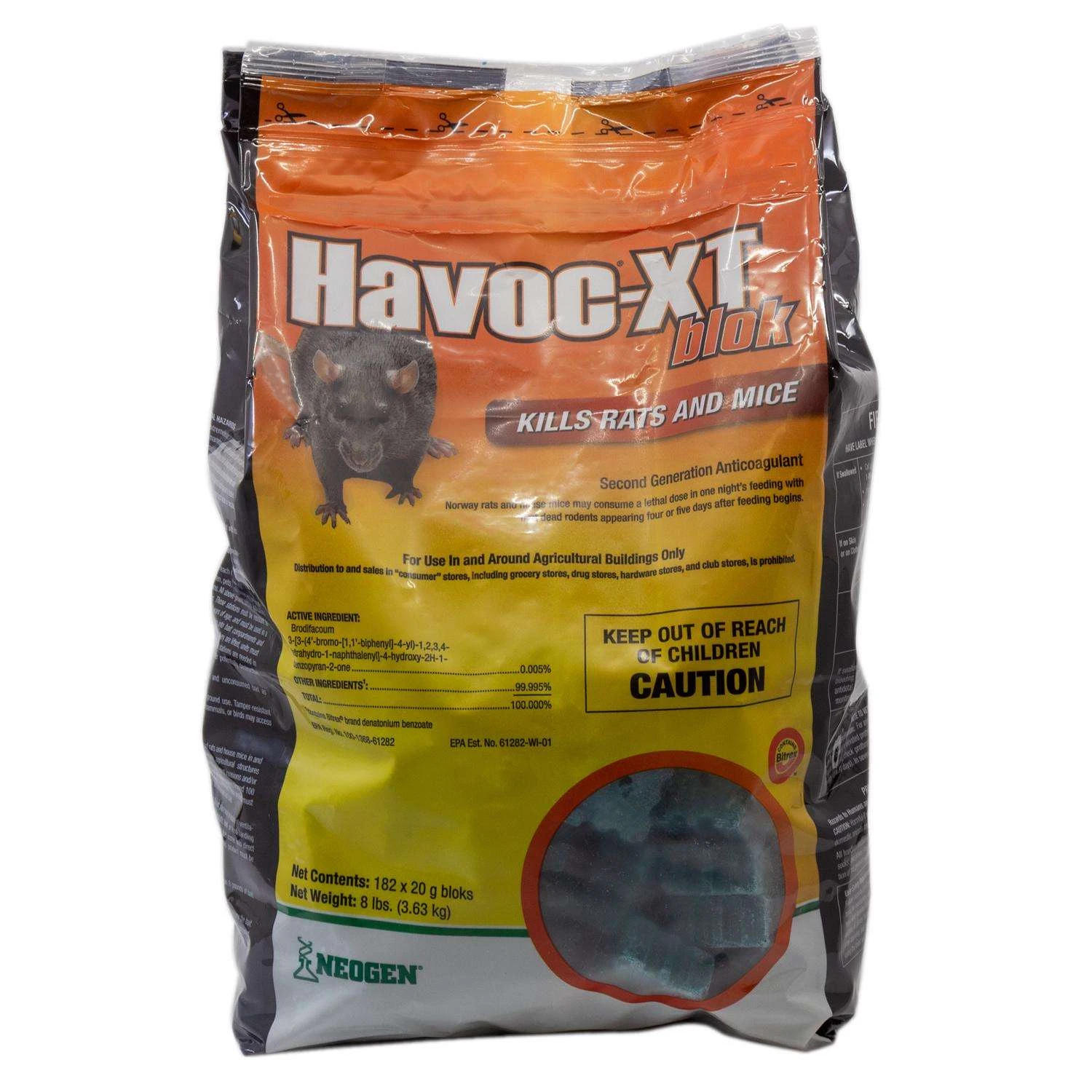 Havoc Bait Blocks For Mice And Rats 4 Lb 182 Pk 1 Havoc Bait Blocks For Mice And Rats 4 Lb 182 Pk