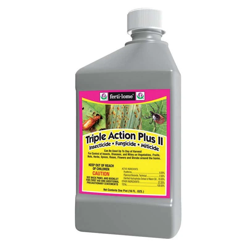 Ferti-lome Triple Action Disease & Mite Control Liquid Concentrate 16 Oz 1 Ferti-lome Triple Action Disease & Mite Control Liquid Concentrate 16 Oz