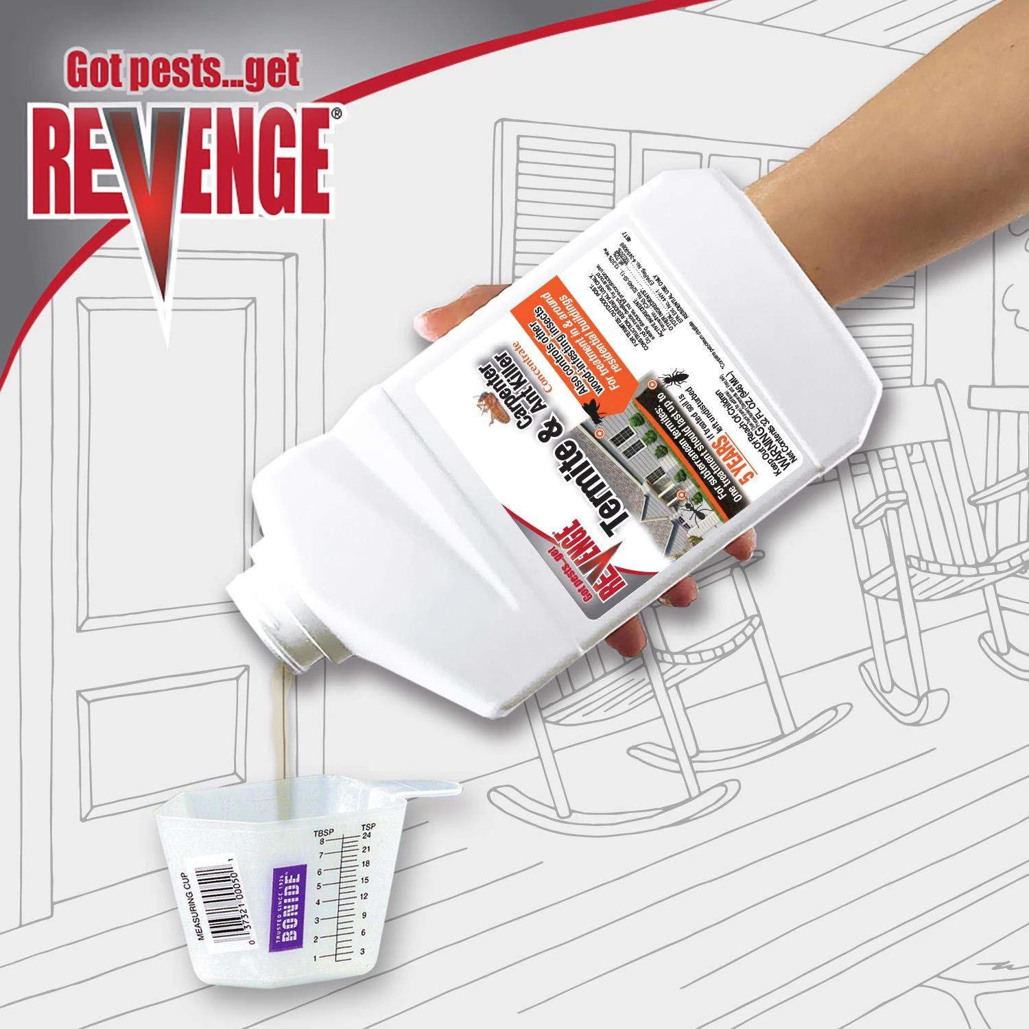 Bonide Termite & Carpenter Ant Insect Killer Liquid Concentrate 32 Oz 2 Bonide Termite & Carpenter Ant Insect Killer Liquid Concentrate 32 Oz - Image 2