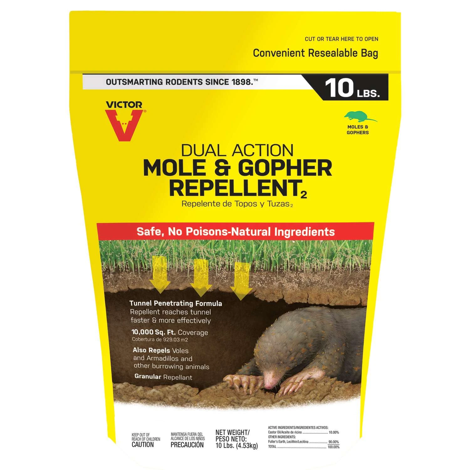 Victor Dual Action Animal Repellent Granules For Gophers And Moles 10 Lb 1 Victor Dual Action Animal Repellent Granules For Gophers And Moles 10 Lb