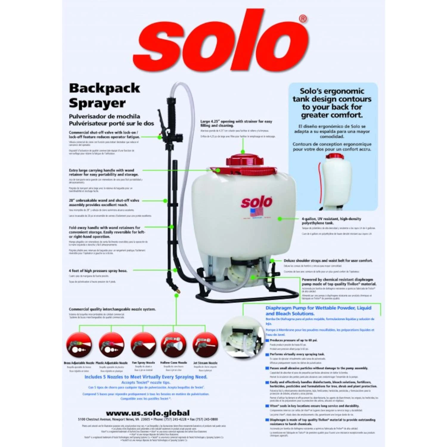Solo 4 Gal Backpack Sprayer 3 Solo 4 Gal Backpack Sprayer - Image 3