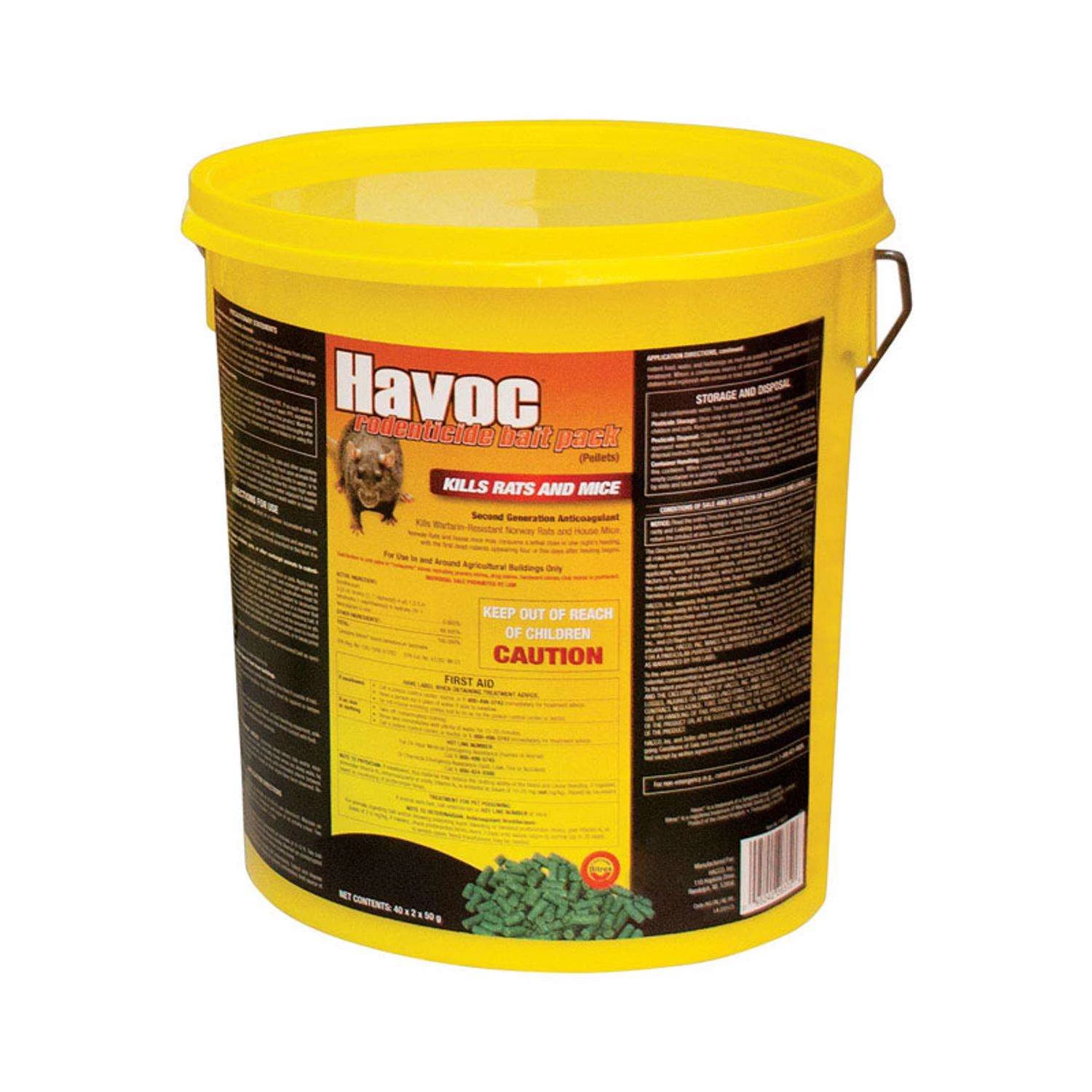 Havoc Bait Pellet Throw Pack For Mice And Rats 8.2 Lb 40 Pk 1 Havoc Bait Pellet Throw Pack For Mice And Rats 8.2 Lb 40 Pk