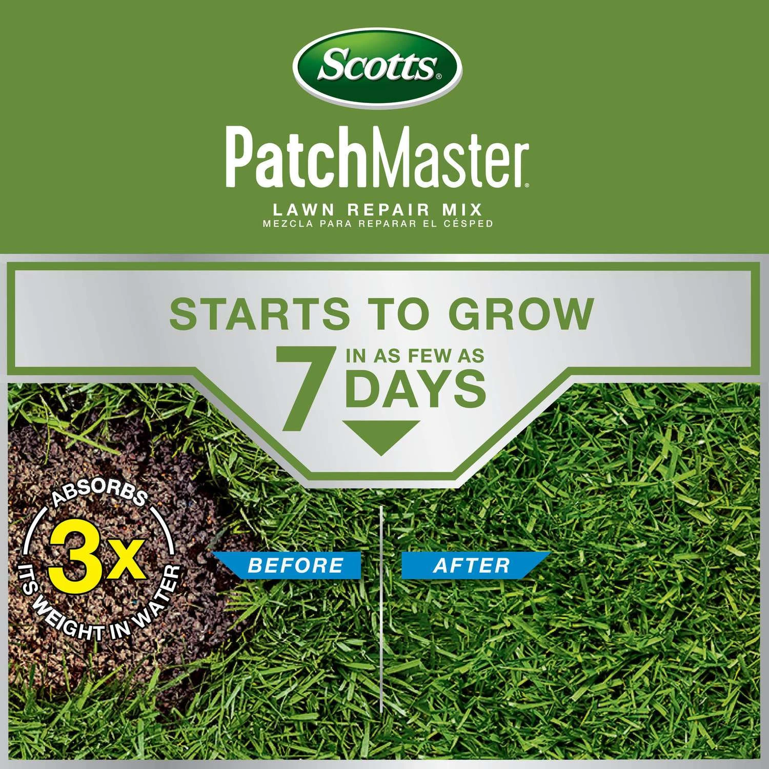 Scotts PatchMaster Tall Fescue Grass Sun Or Shade Seed/Fertilizer/Mulch Repair Kit 10 Lb 2 Scotts PatchMaster Tall Fescue Grass Sun Or Shade Seed/Fertilizer/Mulch Repair Kit 10 Lb - Image 2