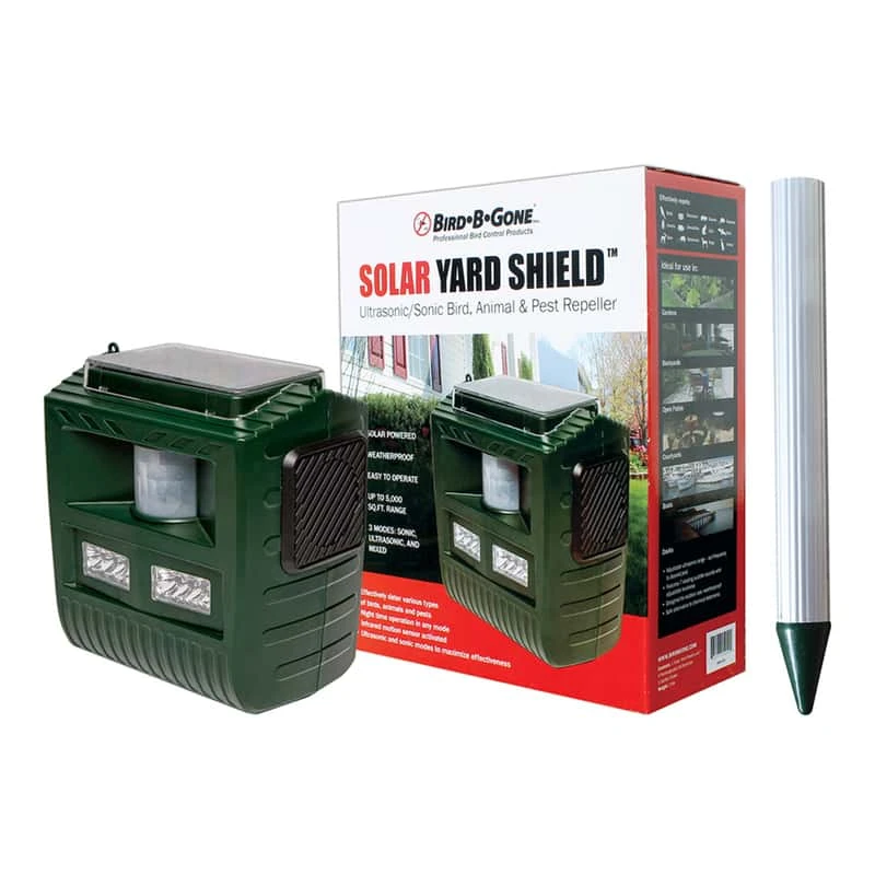 Bird-B-Gone Solar Yard Shield Animal Repellent For Most Animal Types 1 Bird-B-Gone Solar Yard Shield Animal Repellent For Most Animal Types