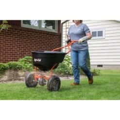 Agri-Fab 12 Ft. W Push High-Output Spreader For Fertilizer/Ice Melt/Seed 130 Lb. Cap. -Roundup Hub 8c843e43 0d49 46bd 9b2a 727cadaa3a31
