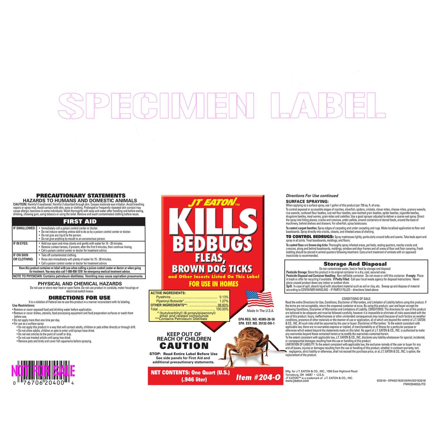 JT Eaton KILLS Insect Killer Liquid 32 Oz 2 JT Eaton KILLS Insect Killer Liquid 32 Oz - Image 2