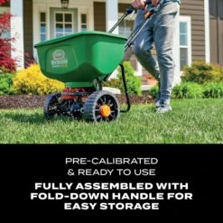 Scotts EdgeGuard DLX 5 Ft. W Broadcast Push Spreader For Fertilizer/Ice Melt/Seed 60 Lb -Roundup Hub 91524ee0 2bfd 48d0 98c4 de87ca4f49e8