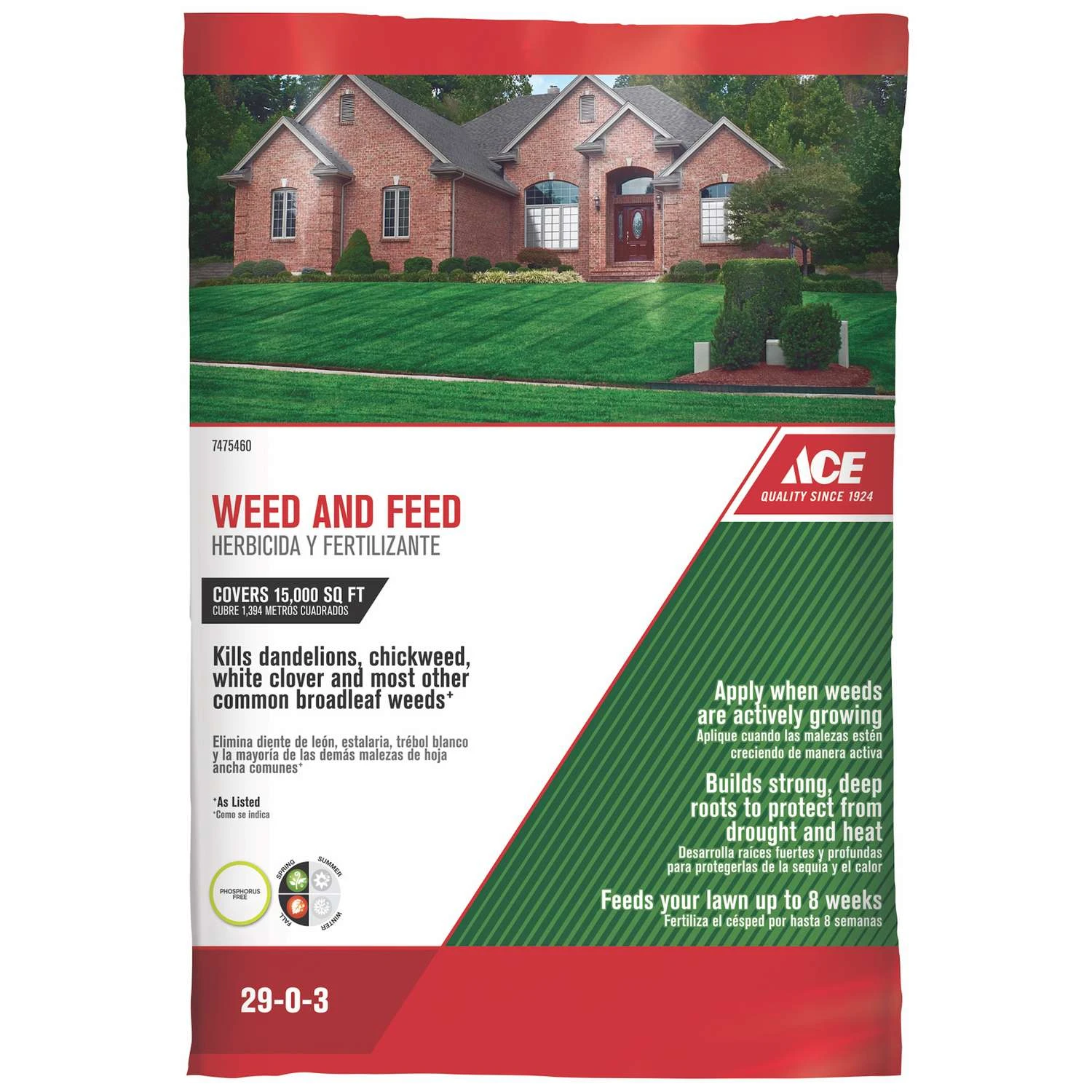 Ace Weed & Feed Lawn Fertilizer For All Grasses 15000 Sq Ft 1 Ace Weed & Feed Lawn Fertilizer For All Grasses 15000 Sq Ft