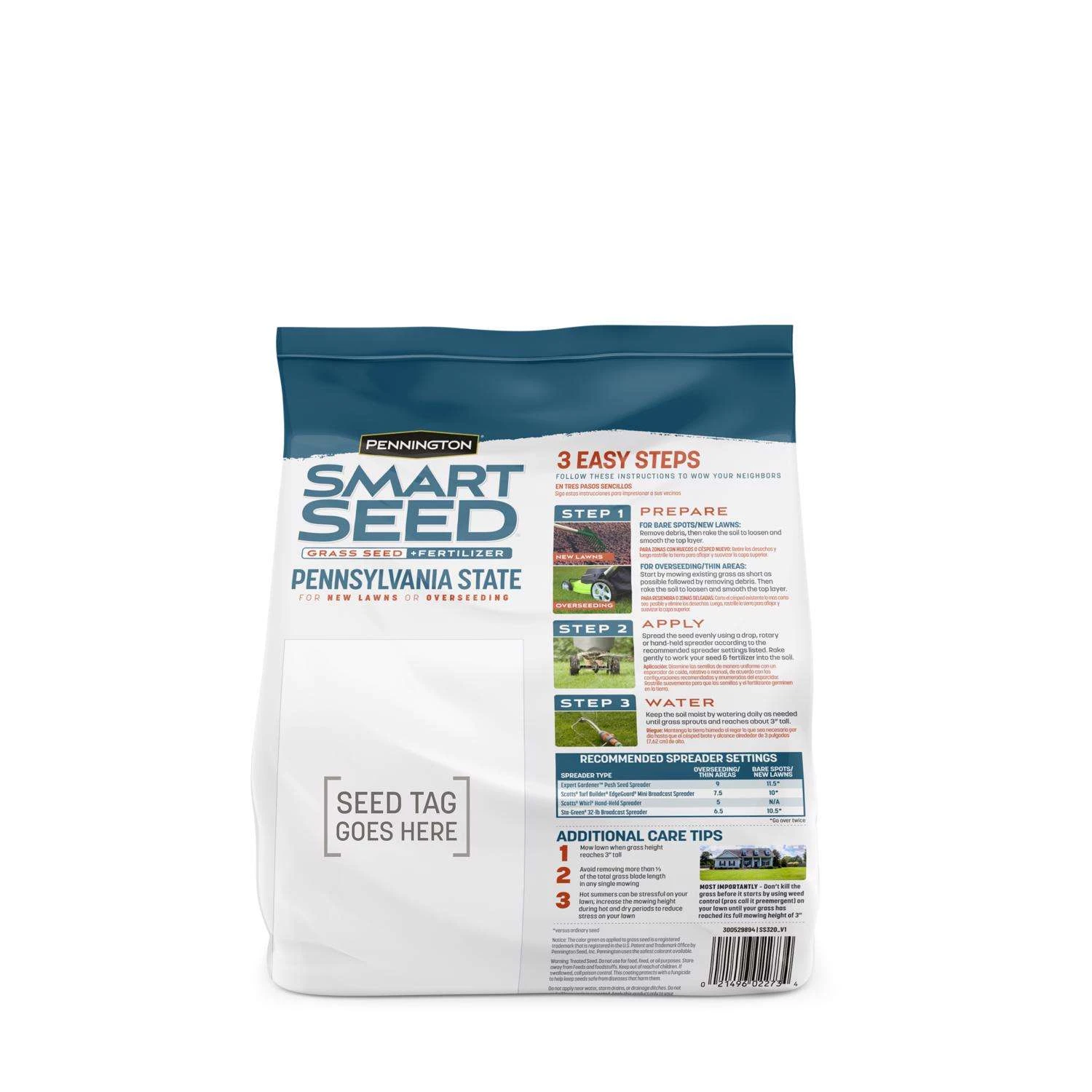 Pennington Smart Seed Pennsylvania State Mixed Sun Or Shade Grass Seed And Fertilizer 3 Lb 2 Pennington Smart Seed Pennsylvania State Mixed Sun Or Shade Grass Seed And Fertilizer 3 Lb - Image 2