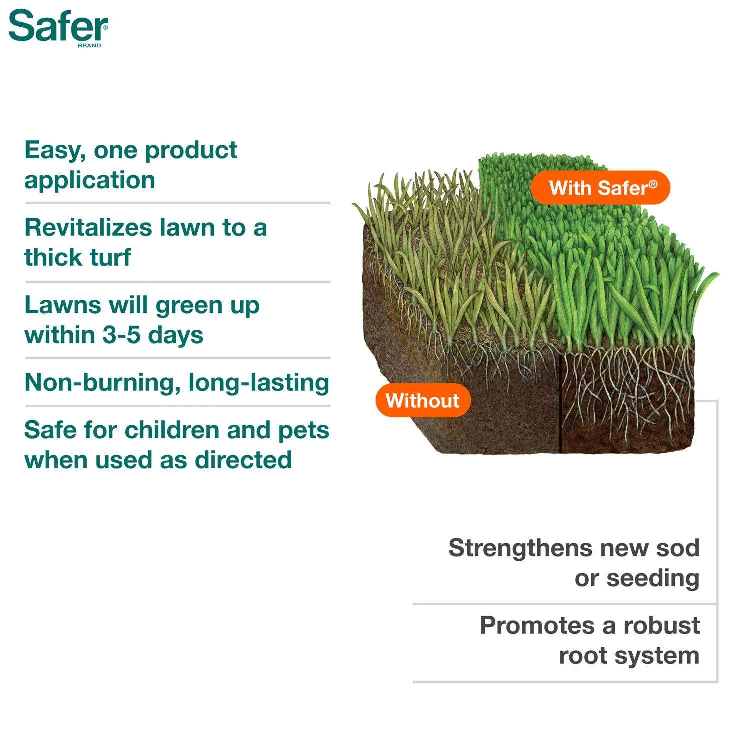 Safer Brand Lawn Restore All-Purpose Lawn Fertilizer For All Grasses 5000 Sq Ft 3 Safer Brand Lawn Restore All-Purpose Lawn Fertilizer For All Grasses 5000 Sq Ft - Image 3