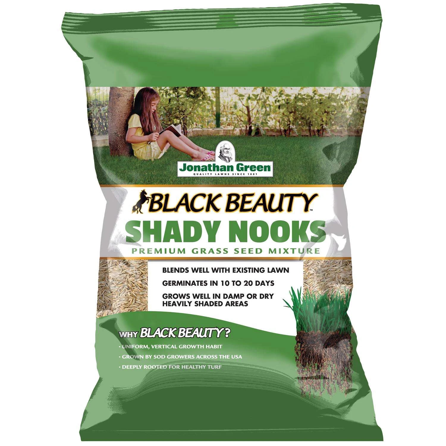 Jonathan Green Black Beauty Shady Nooks Mixed Full Shade Grass Seed 25 Lb 1 Jonathan Green Black Beauty Shady Nooks Mixed Full Shade Grass Seed 25 Lb