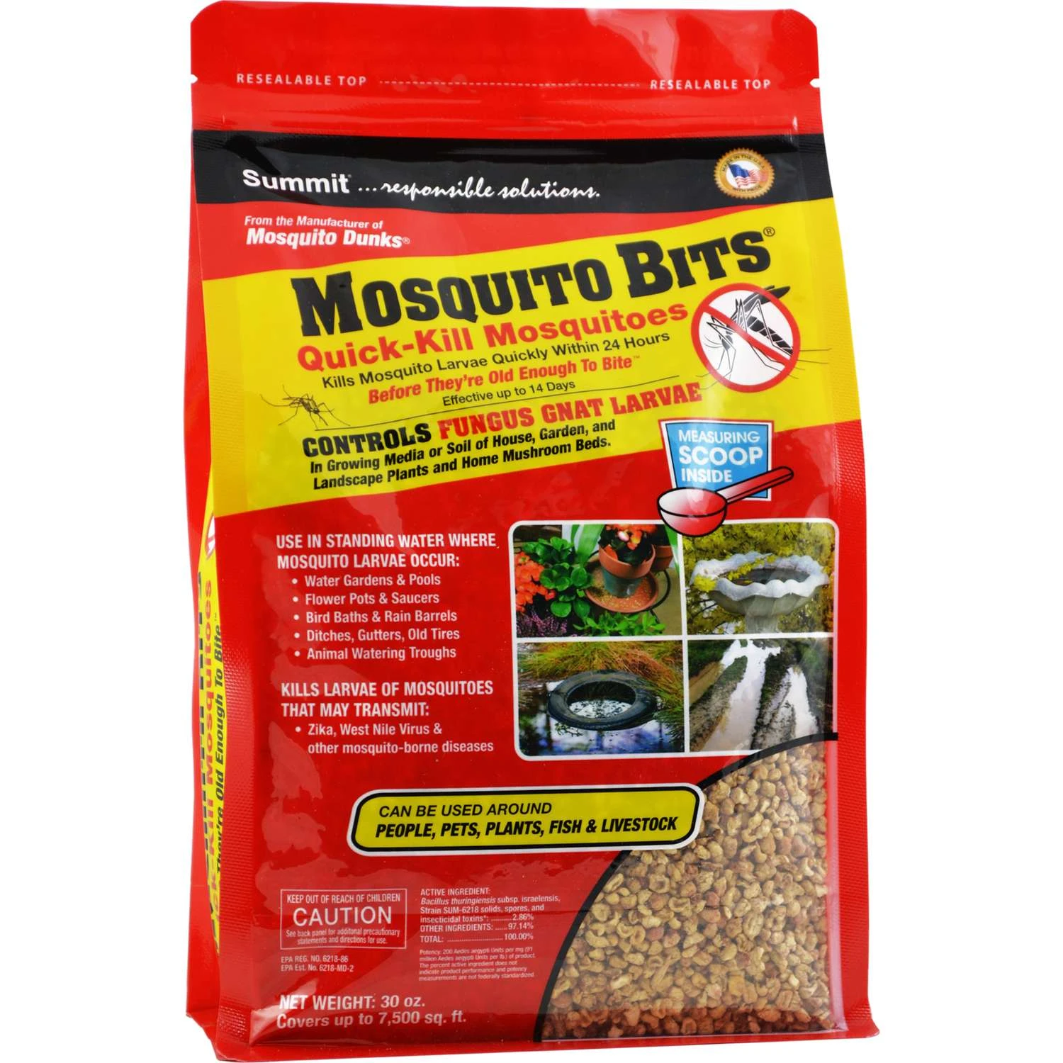 Summit Mosquito Bits Insect Killer Granules 30.5 Oz 1 Summit Mosquito Bits Insect Killer Granules 30.5 Oz