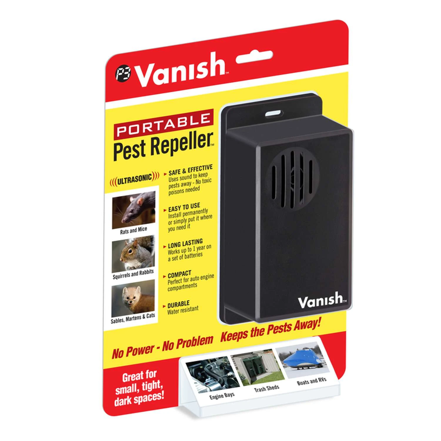 Vanish Battery-Powered Electronic Pest Repeller For Outdoor Pests 1 Vanish Battery-Powered Electronic Pest Repeller For Outdoor Pests