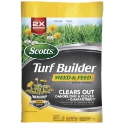 Scotts Turf Builder Weed & Feed Lawn Fertilizer For Multiple Grass Types 4000 Sq Ft
