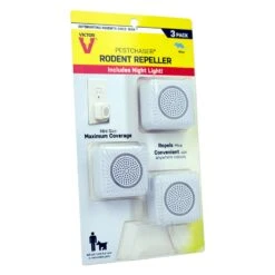 Victor PestChaser Plug-In Electronic Pest Repeller For Rodents 3 Pk