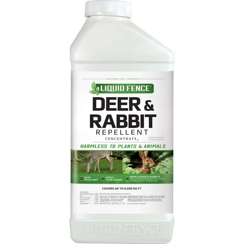 Liquid Fence Animal Repellent Concentrate For Deer And Rabbits 40 Oz 1 Liquid Fence Animal Repellent Concentrate For Deer And Rabbits 40 Oz