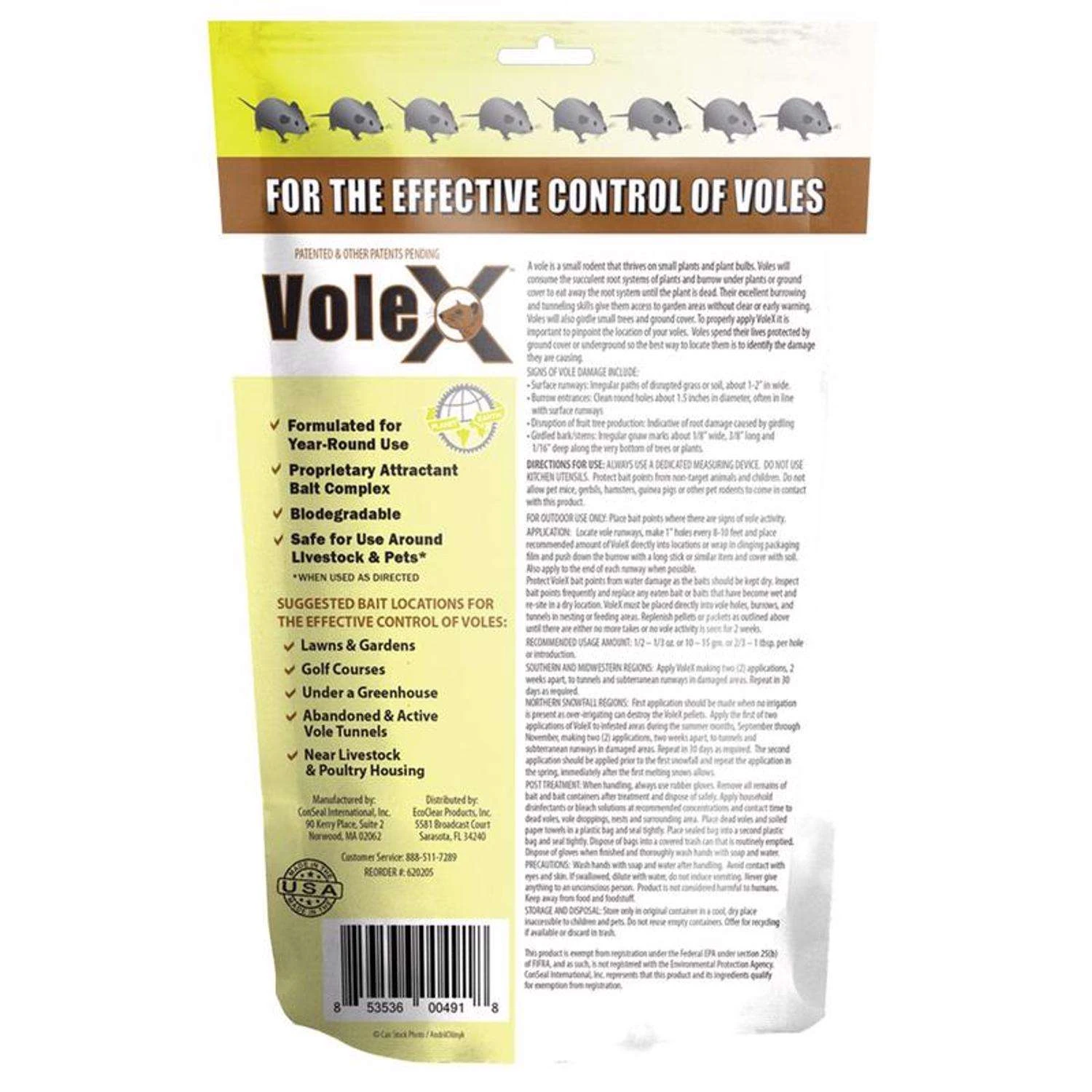 VoleX Non-Toxic Bait Pellets For Voles 8 Oz 1 Pk 2 VoleX Non-Toxic Bait Pellets For Voles 8 Oz 1 Pk - Image 2